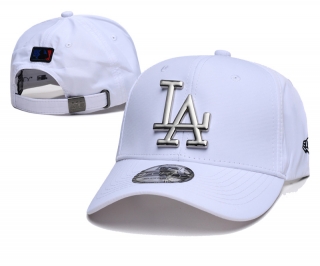 Los Angeles Dodgers MLB Metal Logo Curved Strapback Hats 125221