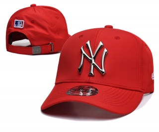 New York Yankees MLB Metal Logo Curved Strapback Hats 125231