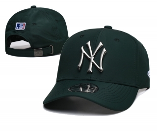 New York Yankees MLB Metal Logo Curved Strapback Hats 125235