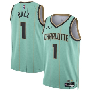 Charlotte Hornets #1 Ball 24-25 NBA Heat Pressed City Jersey 125382