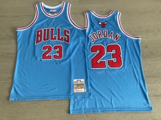 Chicago Bulls #23 Jordan 1997-98 NBA Authentic Blue Jersey 125383