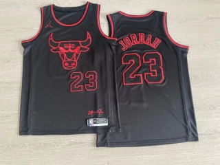 Chicago Bulls #23 Jordan Authentic Black With Signature Jersey 125385