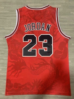 Chicago Bulls #23 Jordan NBA The Year of the Loong Red Jersey 125391