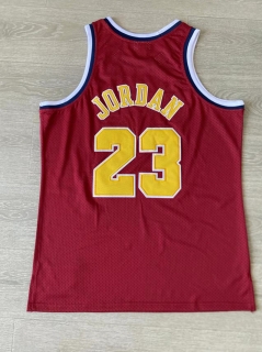 Chicago Bulls #23 Michacl Jordan 1996 NBA Collegiate Fashion Red Jersey 125392