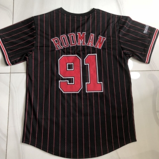 Chicago Bulls #91 Rodman NBA Authentic Sleeve Jersey 125397