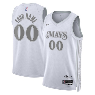 Dallas Mavericks #00 Your Name 24-25 NBA City White Jersey 125402