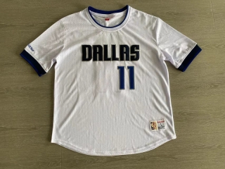 Dallas Mavericks #11 Irving M&N Authentic NBA White Sleeve Jersey 125406