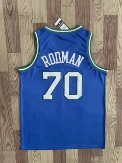 Dallas Mavericks #70 Rodman NBA M&N Blue Jersey 125411