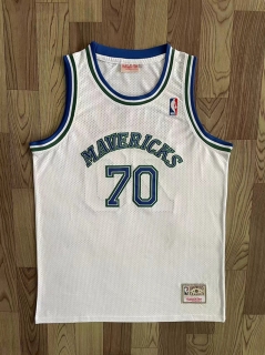 Dallas Mavericks #70 Rodman NBA M&N White Jersey 125412