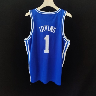Duke #1 Irving NCAA Blue Heat Pressed Jersey 125422