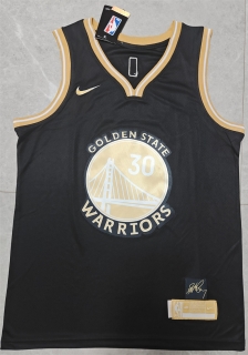 Golden State Warriors #30 Curry 24-25 NBA Black Gold Jersey 125429