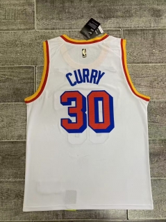 Golden State Warriors #30 Curry 24-25 NBA Retro White Stitched Jersey 125431