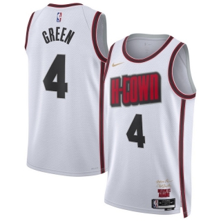 Houston Rockets #4 Green 24-25 NBA City White Jersey 125438