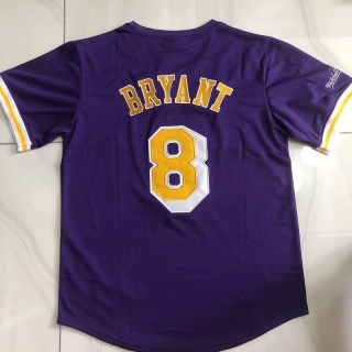 Los Angeles Lakers #8 Kobe Bryant NBA Authentic Purple Sleeve Jersey 125481