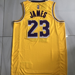 Los Angeles Lakers #23 James NBA Authentic Yellow Jersey 125457