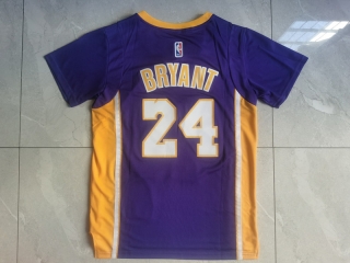 Los Angeles Lakers #24 Bryant NBA Purple Sleeve Jersey 125459