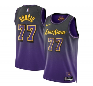 Los Angeles Lakers #77 Doncic 24-25 NBA City Purple Jersey 125471
