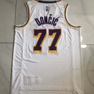 Los Angeles Lakers #77 Doncic NBA Authentic White Jersey(XS-XXL) 125474