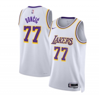 Los Angeles Lakers #77 Doncic NBA White Jersey 125476