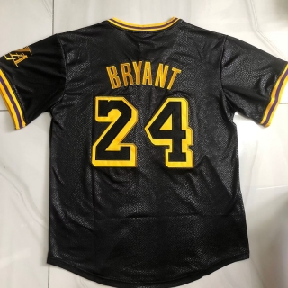 Los Angeles Lakers Front #8 Back #24 Kobe Bryant NBA Authentic Black Sleeve Jersey 125483
