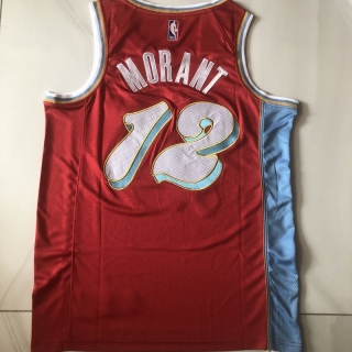 Memphis Grizzlies #12 Morant 24-25 NBA City Authentic Red Jersey 125486