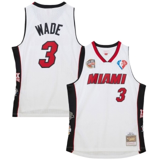 Miami Heat #3 Wade Heat 2003-19 NBA Hall of Fame White Jersey(S-XXL) 125491