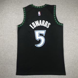 Minnesota Timberwolves #5 Edwards NBA Classic Black Stitched Jersey 125504