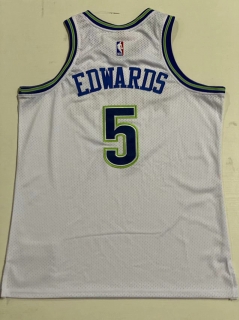 Minnesota Timberwolves #5 Edwards NBA Authentic White Jersey 125503