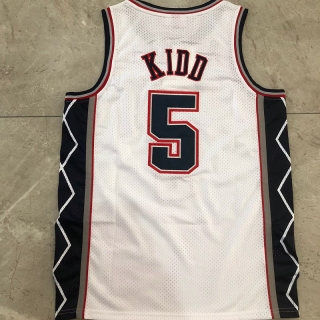New Jersey Nets #5 Kidd 2006-07 NBA Authentic White Jersey 125508