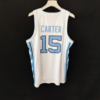 North Carolina #15 Carter NCAA White Heat Pressed Jersey 125513
