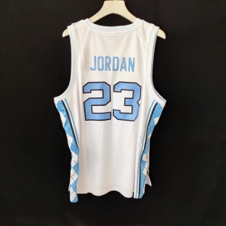 North Carolina #23 Jordan NCAA White Heat Pressed Jersey 125515