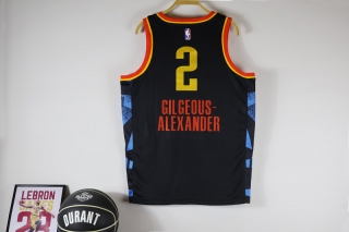 Oklahoma City Thunder #2 Gilgeous-Alexander 24-25 NBA City Black Jersey 125516