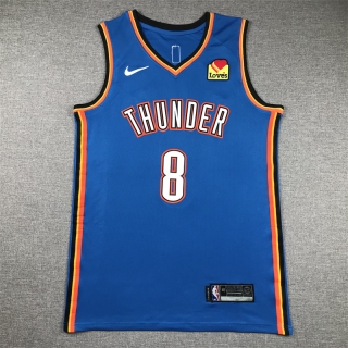 Oklahoma City Thunder #8 Williams 23-24 NBA Blue Stitched Jersey 125519