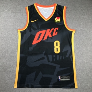 Oklahoma City Thunder #8 Williams 23-24 NBA City Stitched Jersey 125520