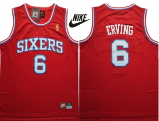 Philadelphia 76ers #6 Erving NBA Red Jersey 125526