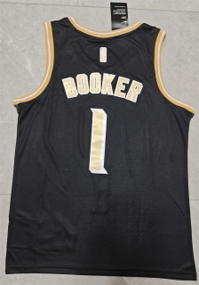 Phoenix Suns #1 Booker 24-25 NBA Black Gold Jersey 125527