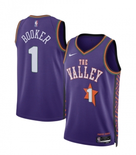 Phoenix Suns #1 Booker 24-25 NBA City Purple Jersey 125528