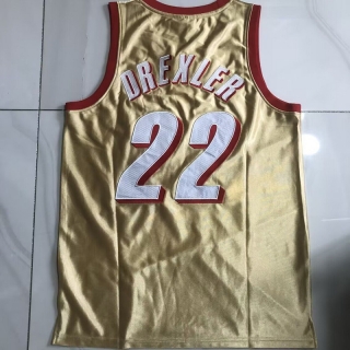 Portland Trail Blazers #22 Drexler 1991-92 NBA Authentic Gold Jersey 125531