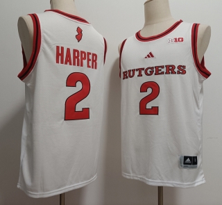 Rutgers Scarlet Knights #2 Dylan Harper White Jersey 125535