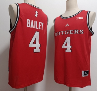 Rutgers Scarlet Knights #4 Ace Bailey Red Jersey 125536