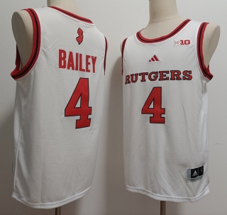 Rutgers Scarlet Knights #4 Ace Bailey White Jersey 125537