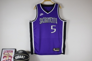 Sacramento Kings #5 Fox 24-25 NBA Retro Purple Jersey 125541