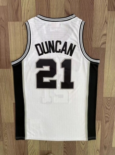 San Antonio Spurs #21 Ducan Finals White Jersey 125543