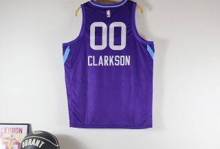 Utah Jazz #00 Clarkson 24-25 NBA City Purple Jersey 125553
