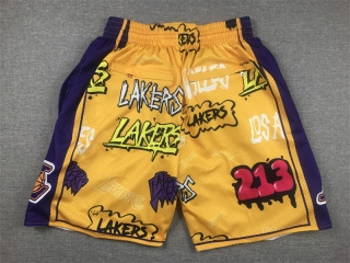 Los Angeles Lakers Just Don Graffiti NBA Shorts 125568