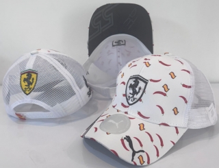 Ferrari Curved Mesh Adjustable Hats 125733