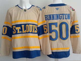 Saint Louis Blues Binnington 50# NHL Jerseys 126509