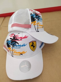 Ferrari Curved Mesh Adjustable Hats 126579