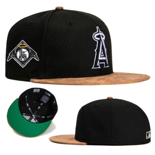 Los Angeles Angels MLB 59FIFTY Fitted Suede Flat Brim Hats 126823
