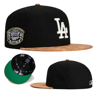 Los Angeles Dodgers MLB 59FIFTY Fitted Suede Flat Brim Hats 126825